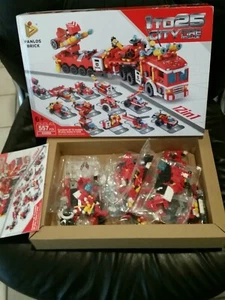  Building Toys For Kids, Stem City 25-in-1 Fire Brigade Truck Toy Set  557 pcs  - Picture 1 of 5