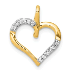 Colgante corazón diamante oro amarillo 14k Lex & Lu LAL3657 - Imagen 1 de 2