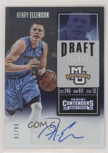 2016 Panini Contenders Draft Picks College Ticket /99 Henry Ellenson Rookie RC
