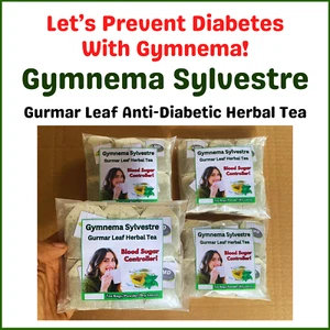 Gurmar Gymnema Sylvestre Blood Sugar Control Weight Loss Herbal Tea Bags - Picture 1 of 9