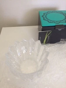 ORREFORS Crystal Fleur Bowl NEW NIB approx 6" x 4 1/2 inches - Picture 1 of 2