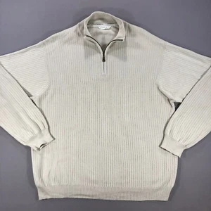 Cutter Buck Pullover Sweater 1/4 Zip Golf Tan Mens XL - Picture 1 of 8