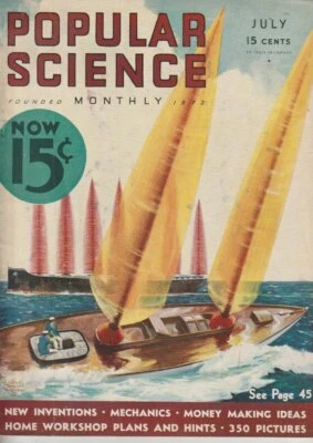 Popular Science New Rotor Ship Sails July 1933 (KL1133) J1000 Foto 1 de 2