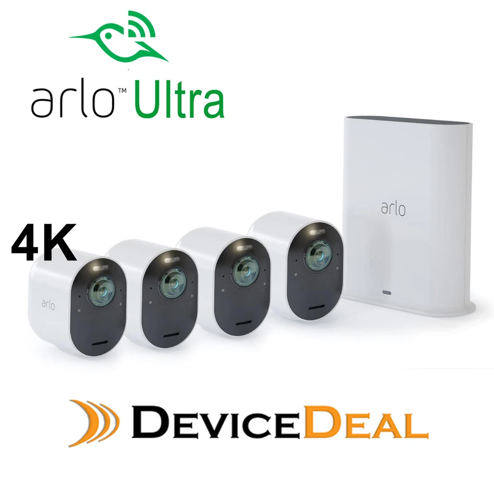 ARLO ULTRA 4K UHD WIRE-FREE SECURITY CAMERA - 4 CAMERAS & SMART HUB VMS5440