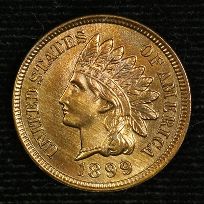 Indian Head Cent. 1899 Red Gem Brilliant Uncirculated.  Lot # 9049-90-001 - Image 1 of 2
