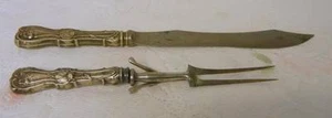 Art Nouveau Cuádruple Placa de Plata Esterlina Mango Cuchillo Tenedor Talla Juego Parrilla - Imagen 1 de 9