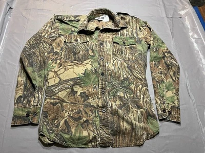 Vintage 10X Camouflage shirt mens Small Realtree button 90s USA camo hunting - Image 1 of 4