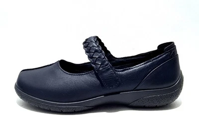 Hotter Shake Shoes Size 5.5 UK Wide Fit New EXF Navy Leather Flat - Image 1 of 4