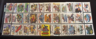 完好怪异车轮(Topps)全套 55 张贴纸 (1-55) 带 WRAPPER — 第 1/4 张图片