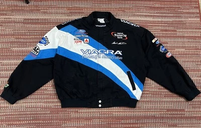 Chaqueta De Colección NASCAR Mark Martin Viagra Talla XL Cremallera Completa Abrigo Equipo Calibre Foto 1 de 4