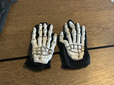 Guantes Esqueleto Con Huesos de Mano Halloween Miedo Foto 1 de 4