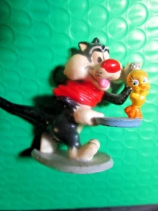 1990 Vtg Sylvester Tweety Bird 2.5in PVC Figure Looney Tunes Applause - Picture 1 of 4