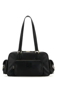 MIU MIU Double Handled Multipocket Black Leather Shoulder Bag New & Authentic - Picture 1 of 4