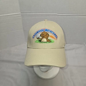 52nd Groundhog Invitational Golf Hat Adjustable Strapback Beige Nwot - Picture 1 of 6