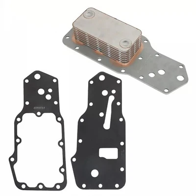 3pcs Oil Cooler w/ Gaskets For Dodge Cummins 5.9L 6B 6BT 1989-1997 3902434 - Image 1 of 4