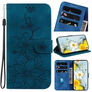 Case for Samsung Galaxy A54 5G - Blue Leather Wallet with Card Slots - Bild 1 von 1