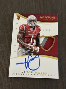 2015 Panini Immaculate Collegiate RPA Rookie Patch Auto /99 #336 VINCE MAYLE RC - Picture 1 of 3