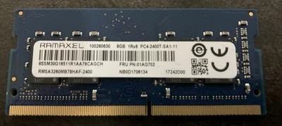 Ramaxel 8GB 1Rx8 PC4-2400T-SA1-11 RMSA3260MB78HAF-2400 RAM Memory - Image 1 of 2