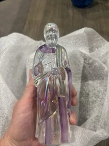 Rare Fenton Iridescent Art Glass Nativity Joseph Figure 6.5" - Picture 1 of 8