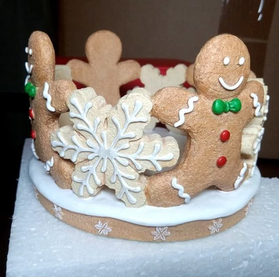 Nuevo Candelabro Lenox Gingerbread Man Tarro Foto 1 de 4