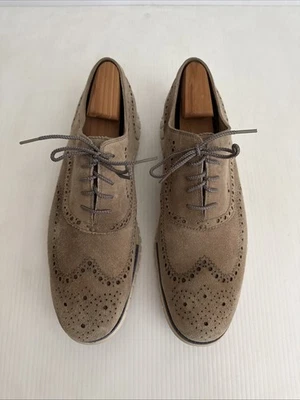 Cole Haan Zerogrand Punta de Ala Oxford Sin Puntada - C21924 - Gamuza Beige - 15 M Foto 1 de 4