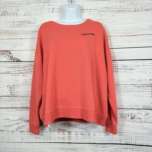 Vineyard Vines Sweatshirt Womens Size XXL Coral Crewneck Dreamcloth Embroidered - Picture 1 of 10