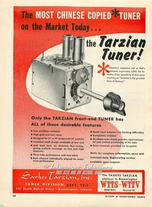 Magazine Print Ad SARKES TARZIAN 1951 'Most Chinese-Copied Tuner' Bloomington IN - Picture 1 of 2