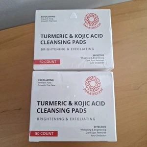 2 x PARADREAM TURMERIC & KOJIC ACID CLEANSING PADS 50 Ct Ea NEW Clean Pores 2027 - Picture 1 of 5