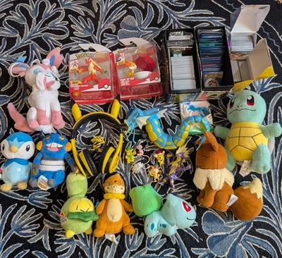 Lot of Pokemon Cards Accessories Plush and Figures Toys - Image 1 of 4