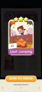 Leaf Jumping - Monoply Go Sticker Fast Sending!! - Picture 1 of 1
