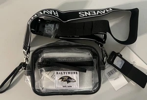 Bolso Bandolera Transparente Baltimore Ravens NFL Wear By Erin Andrews, Nuevo con Etiquetas - Imagen 1 de 5