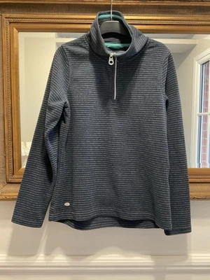 Regatta Ladies Navy / Grey Fleece Top Size 10 - VGC - 1/4 Zip - Image 1 of 4