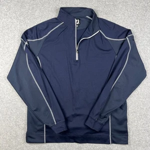 FootJoy Golf Quarter Zip Performance Pullover Medium Mens Blue Active Nylon - Picture 1 of 7