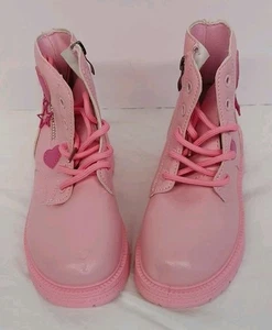 Mädchen süße Schuhe rosa mit Herzen und Sternen Kinder Stiefel Winter Herbst Frühling - Bild 1 von 6