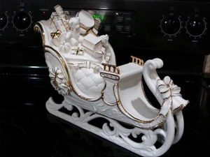 Trineo de Papá Noel de porcelana Member’s Mark ¡SOLO 2005 PRECIOSO!! - Imagen 1 de 7