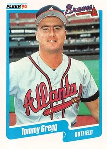 Tommy Gregg 1990 Fleer 585  Atlanta Braves  Baseball Card - Picture 1 of 2