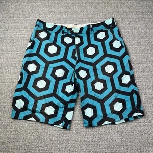 Loudmouth Shorts Herren 38 Geometrisch Türkis AOP Golf Freizeit 11' Schrittlänge - Bild 1 von 11