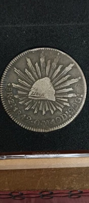 🇲🇽🇲🇽 MÉXICO 8 REALES 1842 Zs OM🎖️ SILVER COIN 💯 COINCOLECTTIONCLUB 🔥🔥🔥 - Image 1 of 4