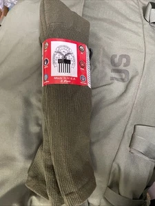 Genuine USA Military Boot Socks Unisex Calf Length Anti-Microbial 3 Pair Pack - Picture 1 of 6