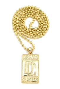 Neu Dream Chaser DC Anhänger mit 3mm 27" Kugelkette Hip Hop Halskette FXMP5BC - Bild 1 von 6