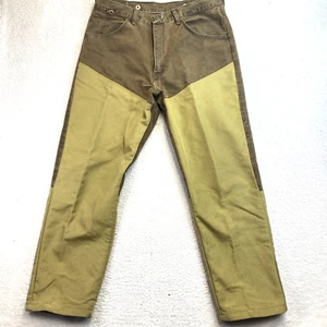 Wrangler Pro Gear Brush Pants Mens 36x30 Tan Brown Canvas Hunting Outdoor Rugged - Picture 1 of 19