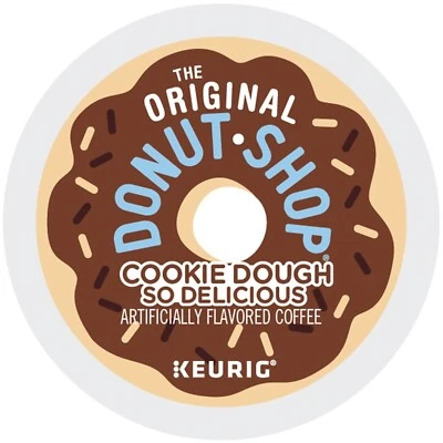 Donut Shop Cookie Dough So Delicious Coffee 24 to 144 K cup Pods FREE SHIPPING - Image 1 of 4
