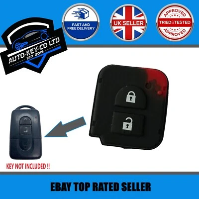 NEW REPLACEMENT 2 BUTTON RUBBER KEY PAD FOR NISSAN SMART KEY X TRAIL MICRA NOTE+