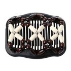 Wood Hair Comb Put in a hairdo Magic Wood Beads Hairpin Double Row Comb  Women