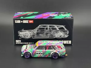 Kaido Casa X Mini Gt Datsun Kaido 510 Carro Hks V1 KHMG144 1/64 Inseguimento - Foto 1 di 10