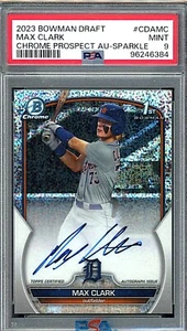 Bowman Draft 2023 cromo #CDAMC Max Clark refractor brillante automático RC #52/71 PSA 9 - Imagen 1 de 2