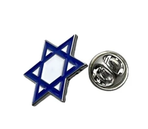 Israel Jewish Star of David 7/8 inch pin PMS460 F4D21L - Picture 1 of 1