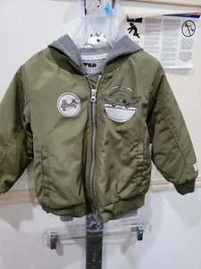 Disney Star Wars 2 Pc Baby Yoda 4T Army Green Bomber Jacket & Tee - Picture 1 of 5