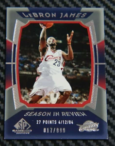 2004-05 SP GAME USED LEBRON JAMES SEASON IN REVIEW #159  #D/999 - Picture 1 of 2