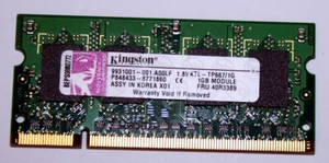 1 GB DDR2 RAM 200-pin SO-DIMM PC2-5300S  'Kingston KTL-TP667/1G' - Photo 1/2